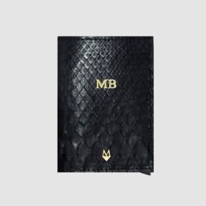 Portacarte compatto in vera pelle di pitone "Performante"