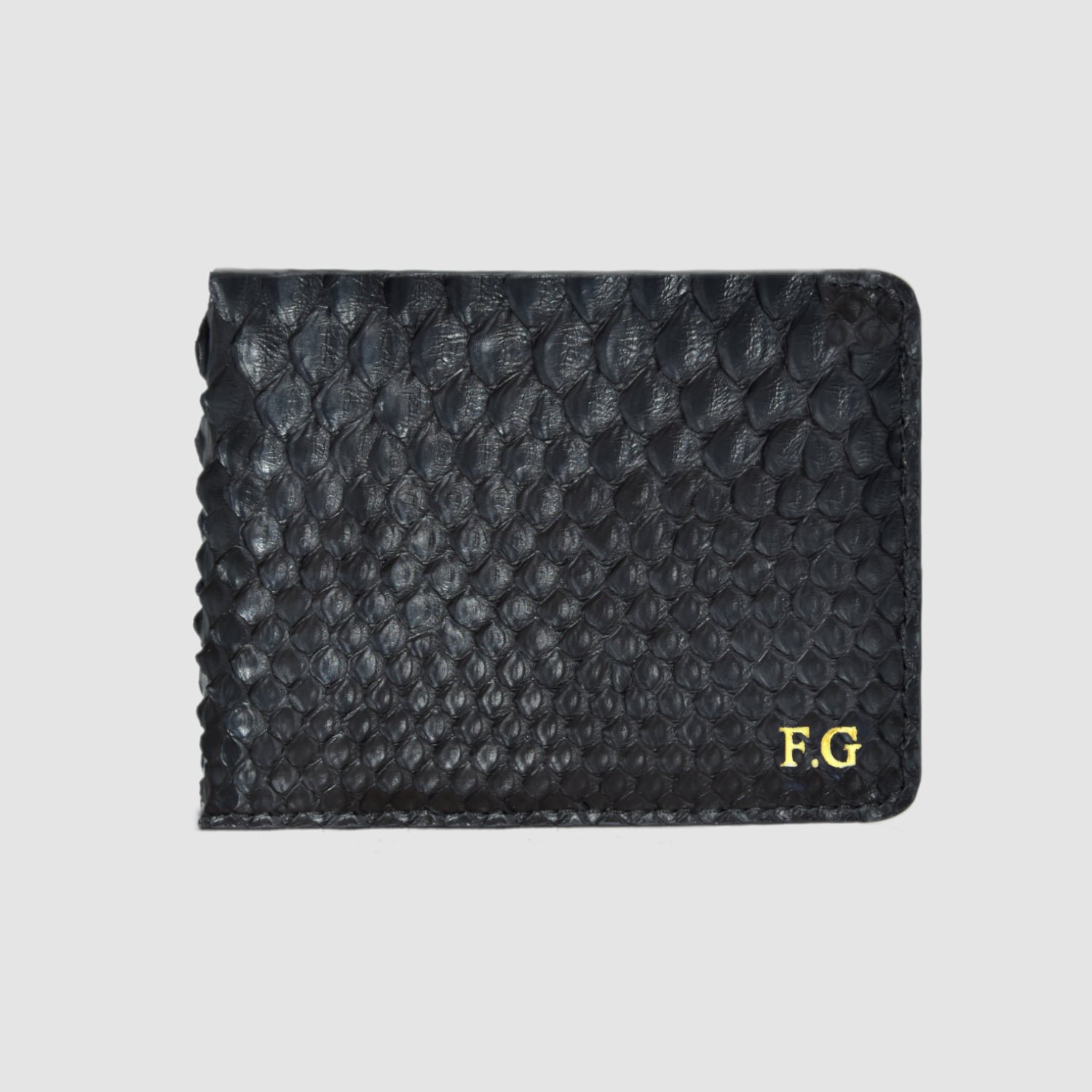 Portafoglio mod. "Esemplare" in vera pelle di Pitone Nero Personalizzabile - immagine 11