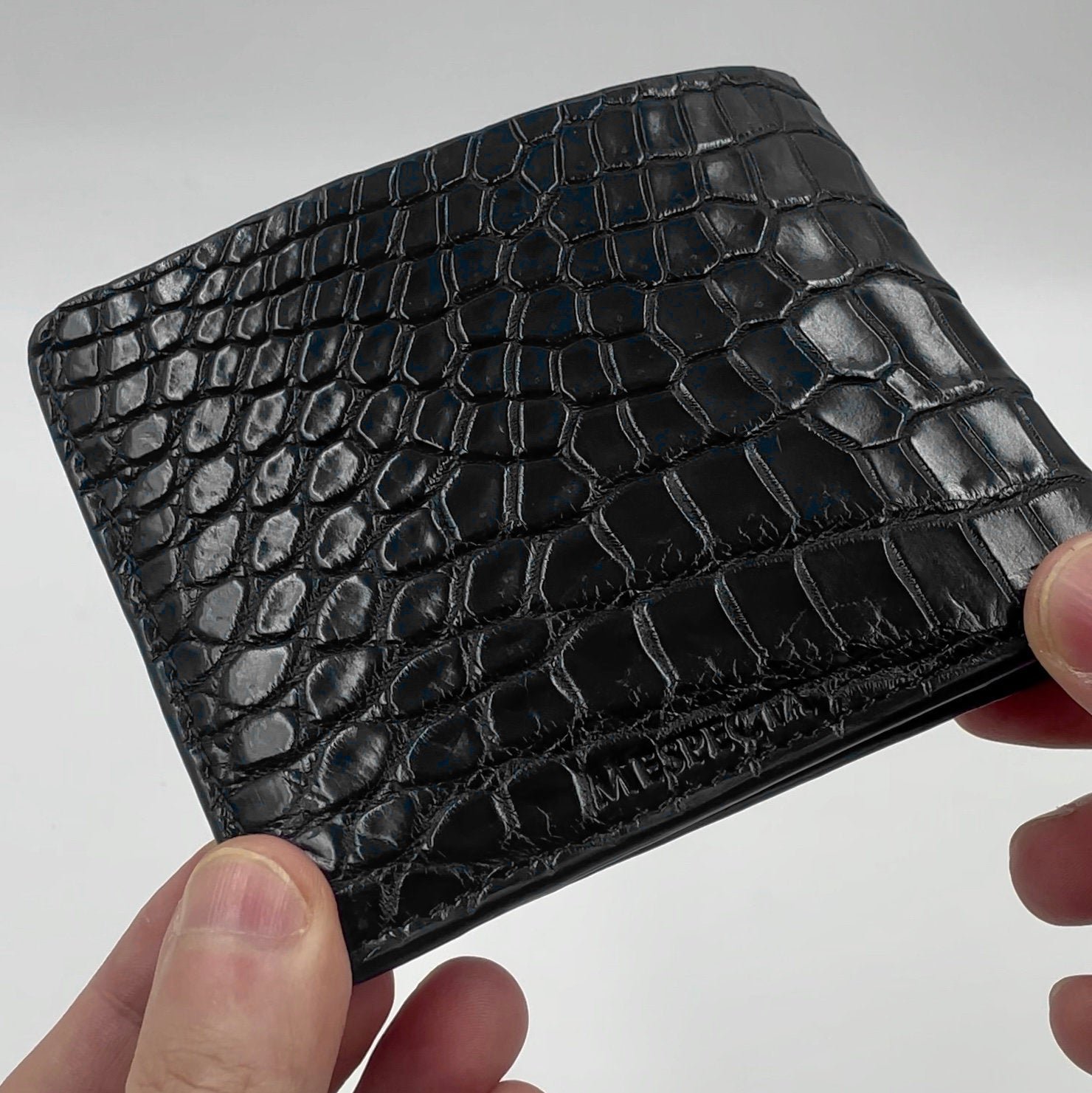 Portafoglio mod. "Esemplare" in vera pelle di coccodrillo personalizzabile - immagine 7