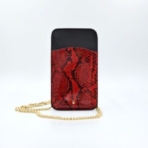 Porta Telefono a tracolla con porta carte - Custodia Smartphone in Pitone