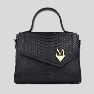 Borsa "Eccelsa" in vera pelle di Pitone Nero