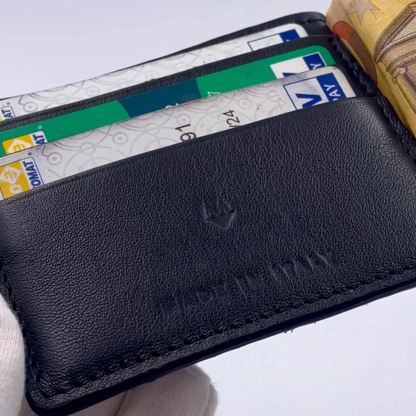 Portafoglio con Fermasoldi mod. "Avanti" in vera pelle di Pitone Personalizzabile - immagine 7