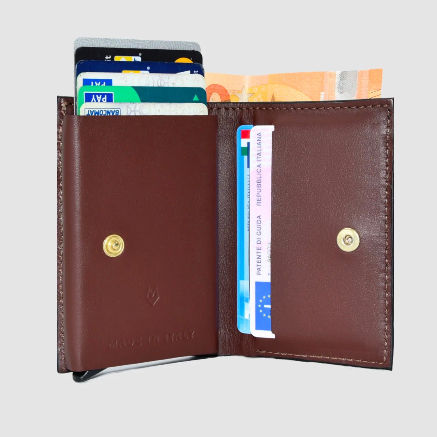 Portacarte compatto in vera pelle di Coccodrillo "Performante" - immagine 11